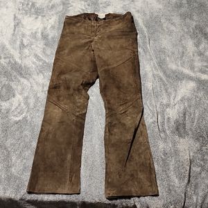 Brown leather pants in size 5